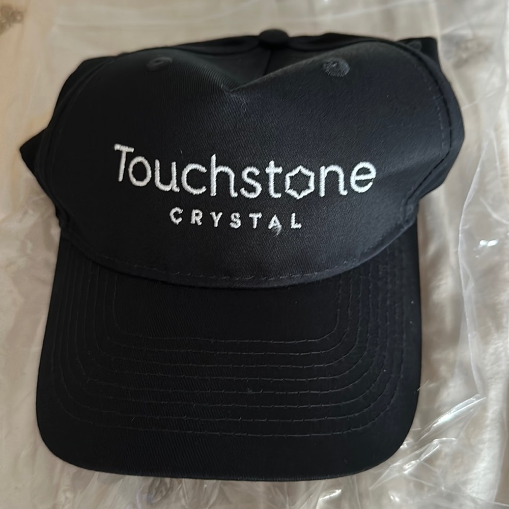 (SOLD)NEW Black adjustable Touchstone Crystal Baseball hat